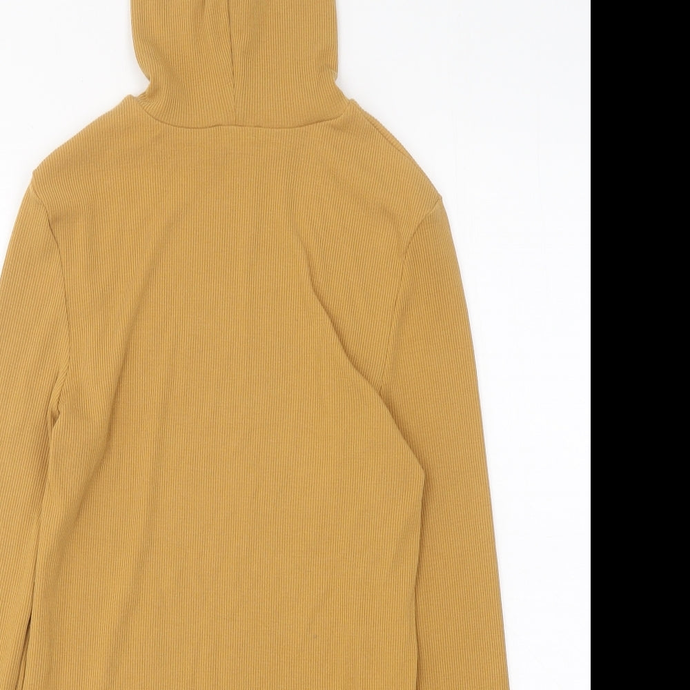 Cooperative Womens Yellow Polyester Tunic Polo Size XS Roll Neck