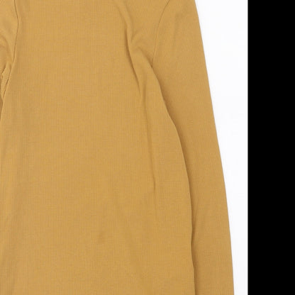 Cooperative Womens Yellow Polyester Tunic Polo Size XS Roll Neck