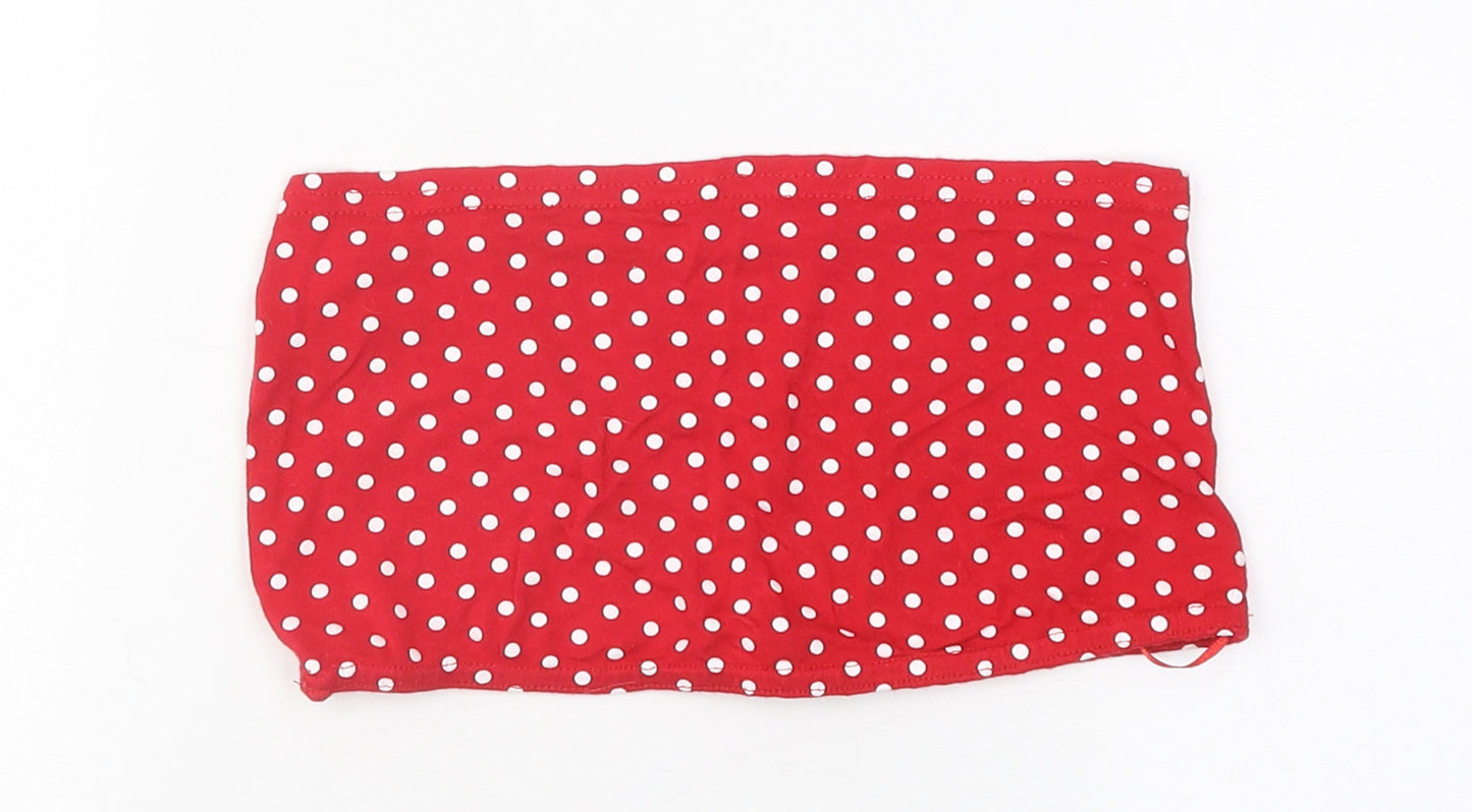 Womens UK Size 8 Missguided Red Cropped Tank