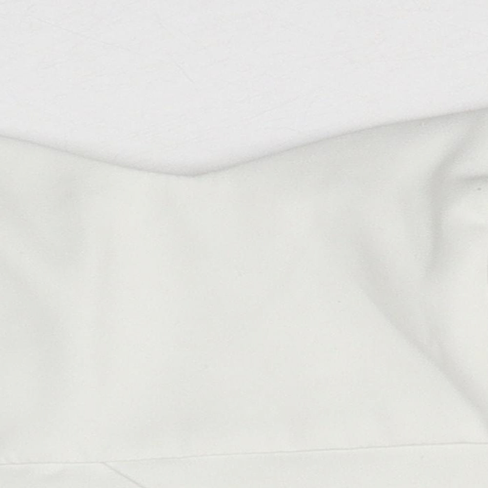 Womens UK Size 8 Topshop White Cropped Blouse