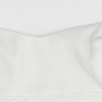 Womens UK Size 8 Topshop White Cropped Blouse