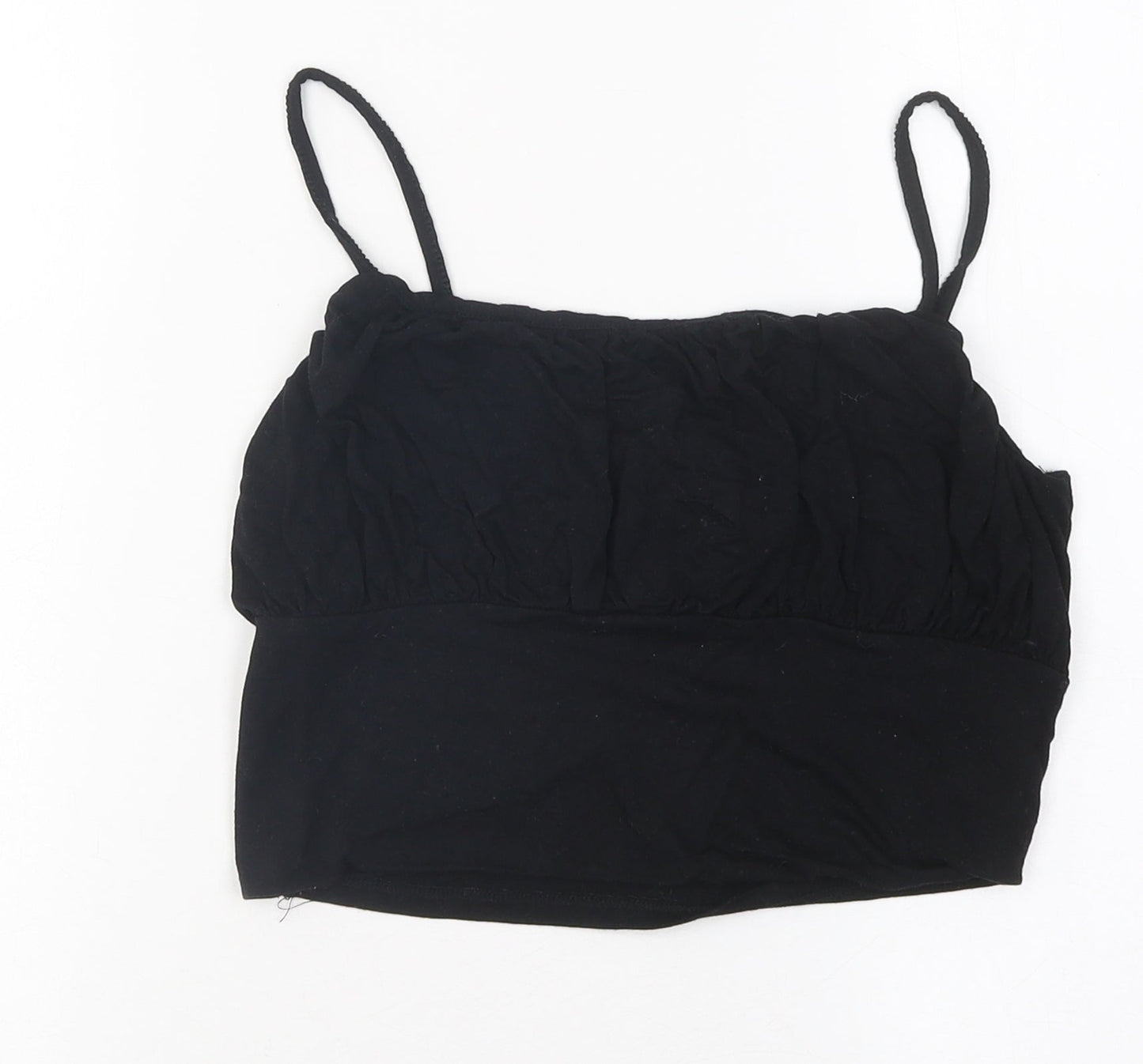Primark Girls Black Polyester Camisole Casual Size S Sweetheart Pullover - Cropped