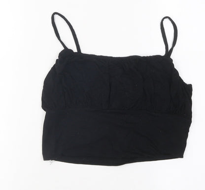 Primark Girls Black Polyester Camisole Casual Size S Sweetheart Pullover - Cropped