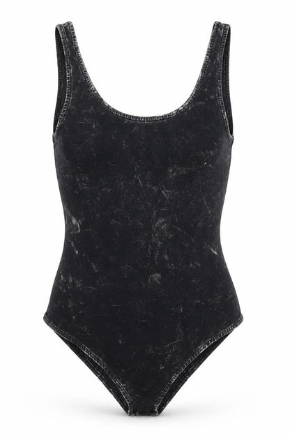 Womens UK Size S Divided One-Piece Black Bodysuit