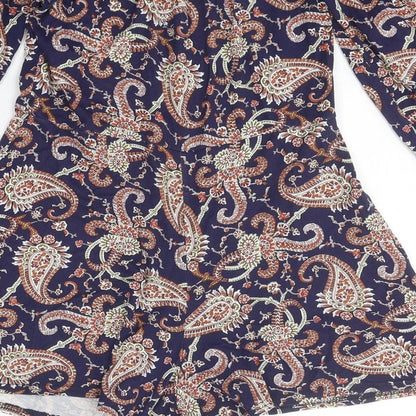 Boohoo Womens Multicoloured Geometric 100% Polyester Playsuit One-Piece Size 10 L9 in Pullover