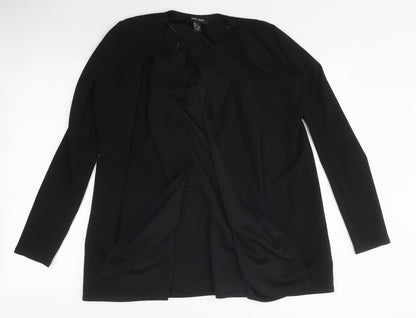 New Look Womens Black Round Neck Polyester Cardigan Jumper Size S