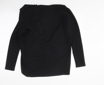 New Look Womens Black Round Neck Polyester Cardigan Jumper Size S