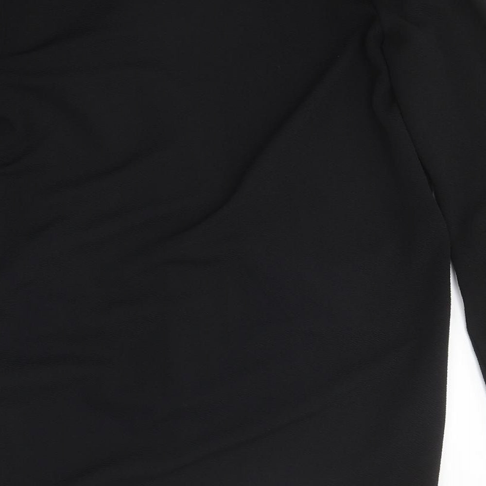 New Look Womens Black Round Neck Polyester Cardigan Jumper Size S
