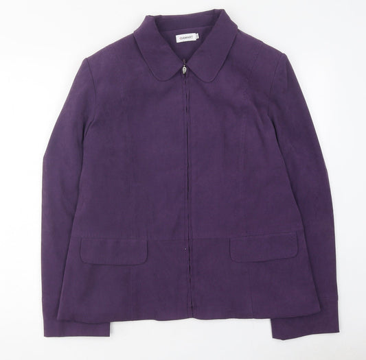 Damart Womens Purple Jacket Size 16 Zip