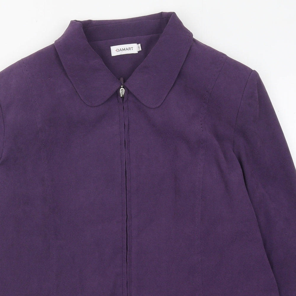Damart Womens Purple Jacket Size 16 Zip