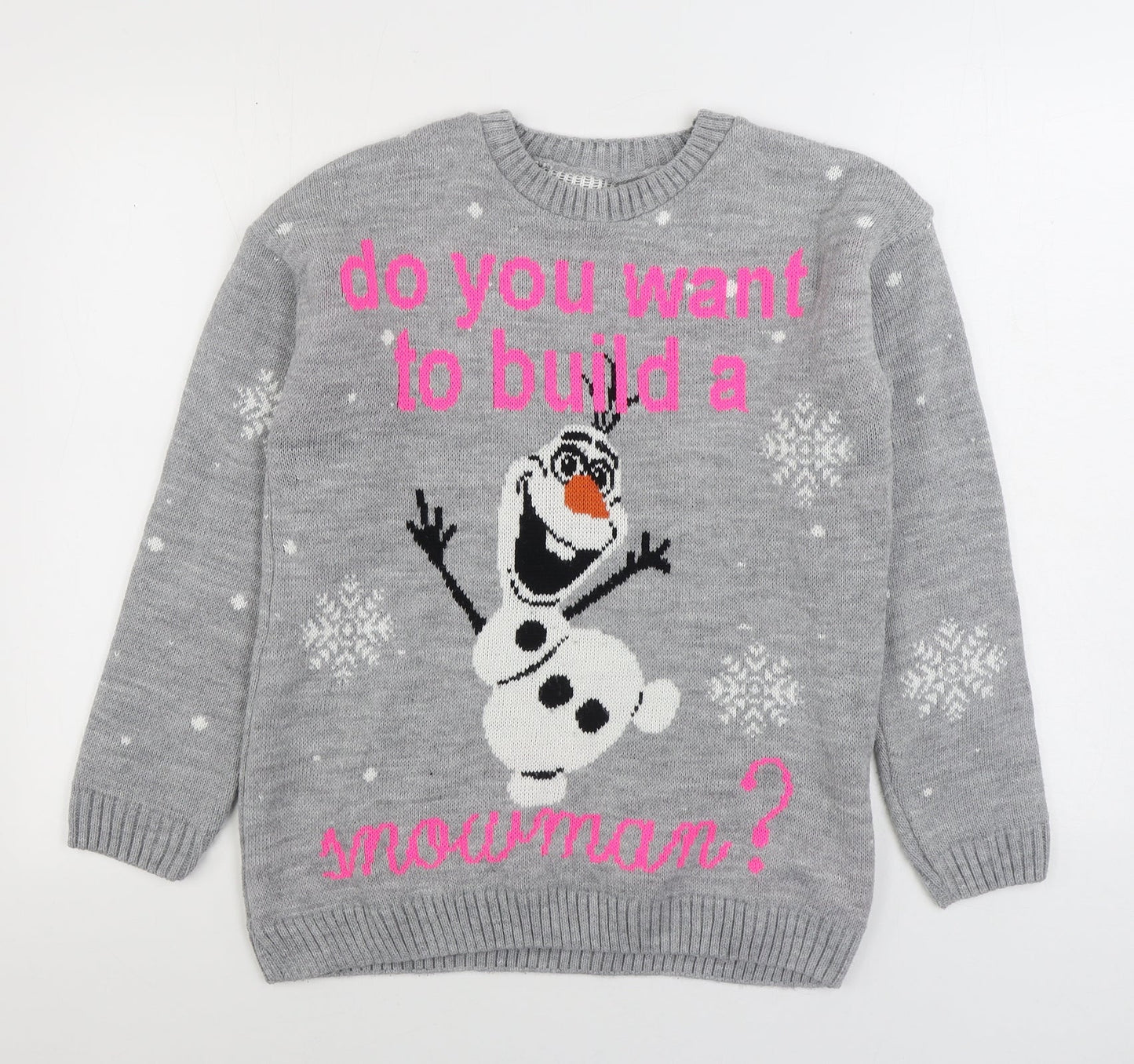 Womens UK Size S Preworn Grey Pullover Jumper
