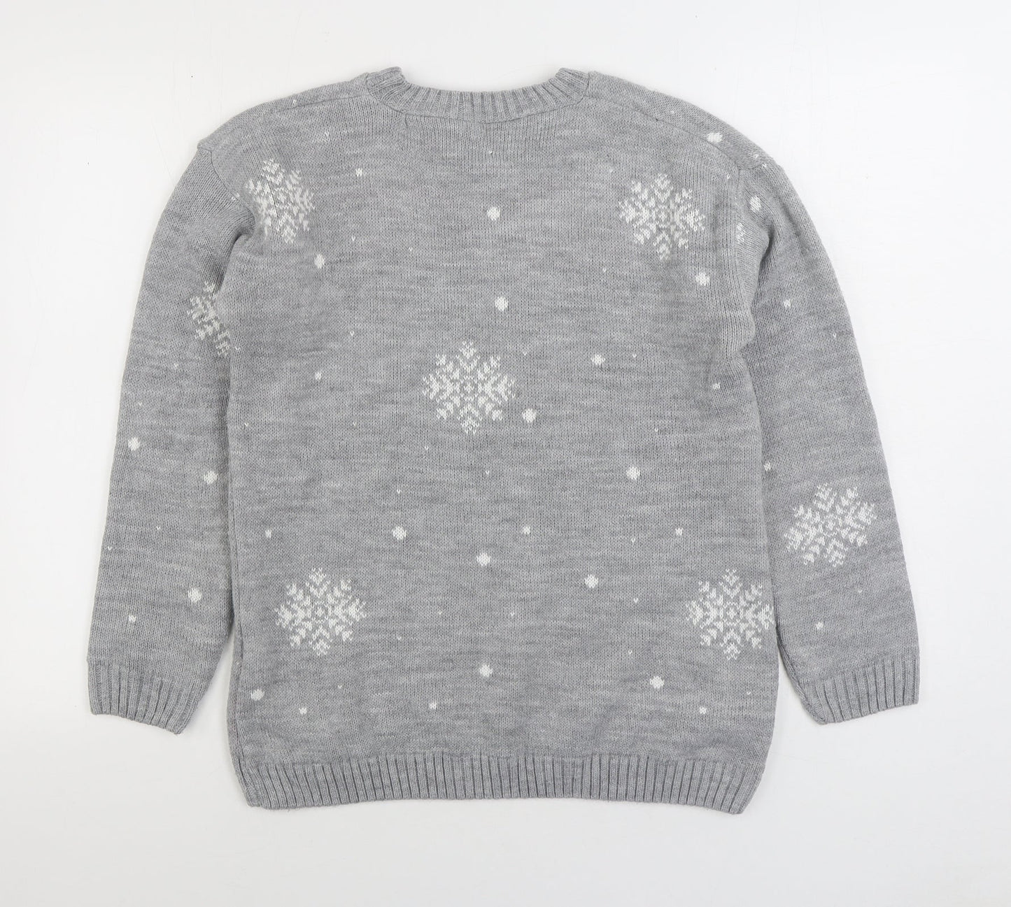 Womens UK Size S Preworn Grey Pullover Jumper
