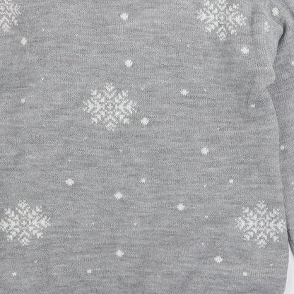 Womens UK Size S Preworn Grey Pullover Jumper