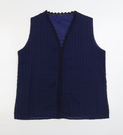 Womens UK Size XL Preworn Blue Basic Blouse