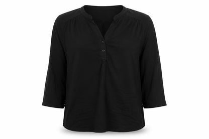 Womens UK Size M Cable & Gauge Black Basic Blouse