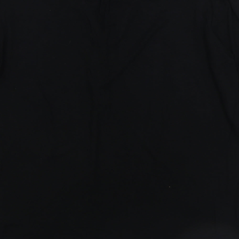 Womens UK Size M Cable & Gauge Black Basic Blouse