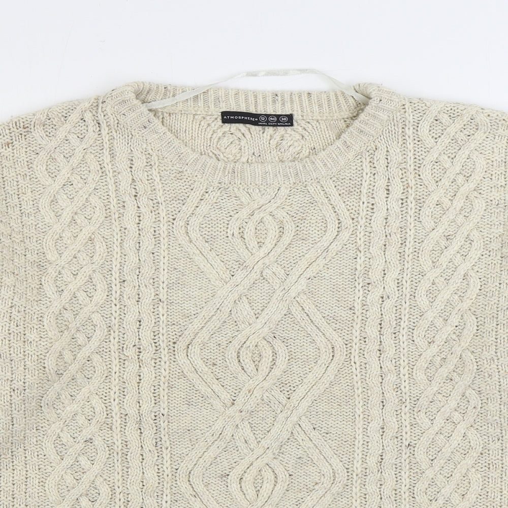 Womens UK Size 12 Atmosphere Ivory Pullover Jumper