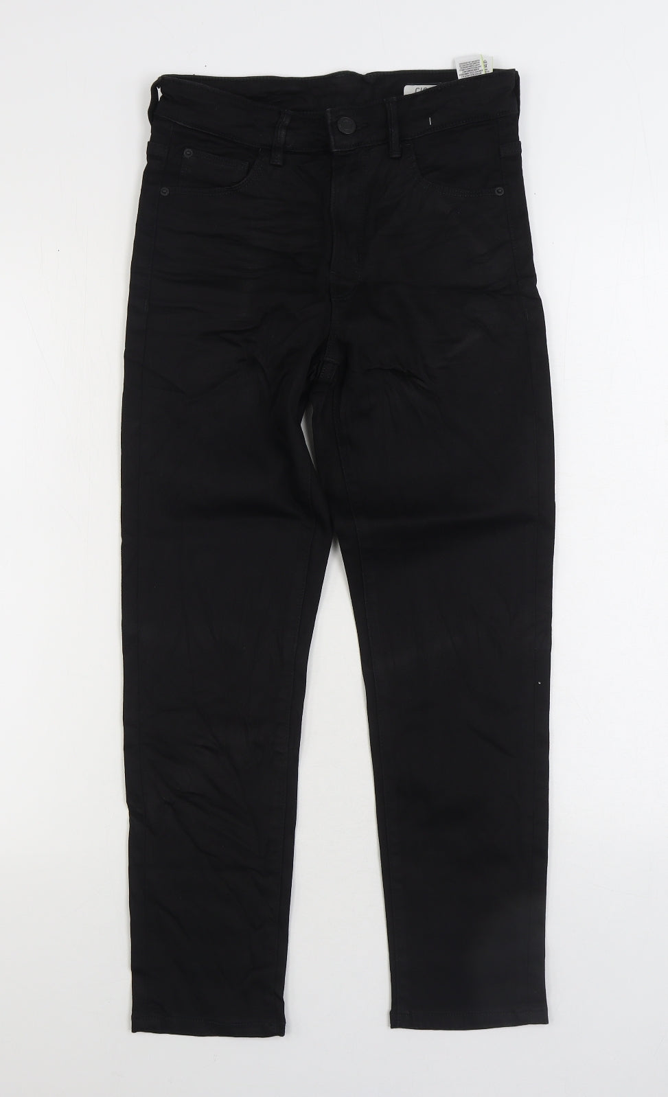 Womens UK Size 8 Marks and Spencer Regular Fit Straight Black Jeans