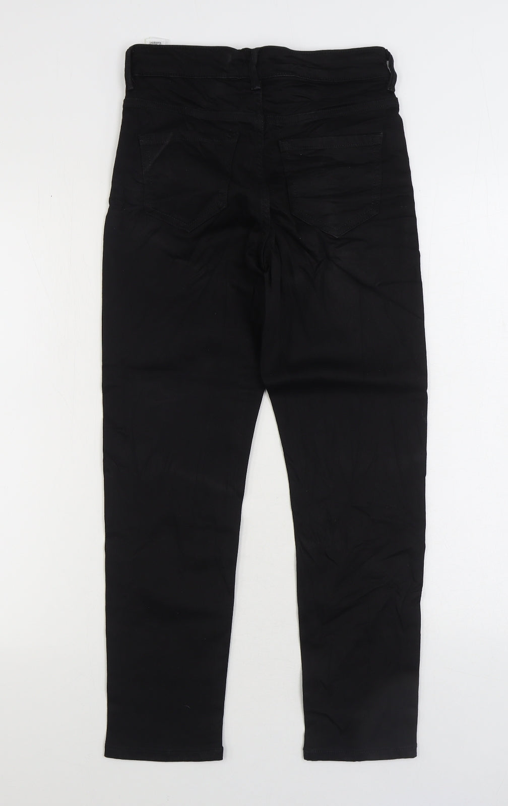 Womens UK Size 8 Marks and Spencer Regular Fit Straight Black Jeans
