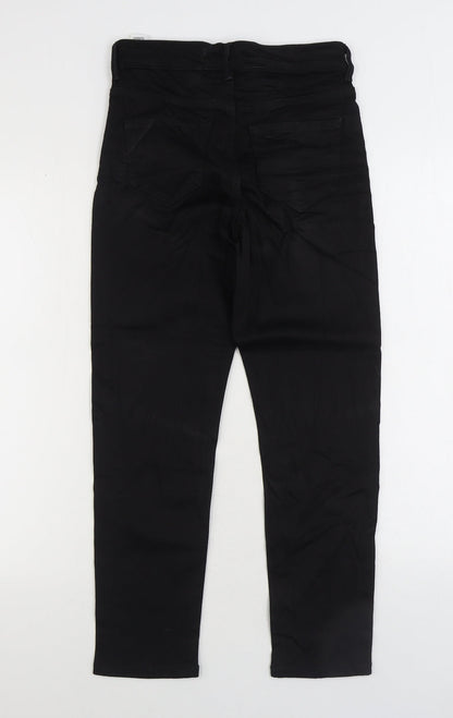 Womens UK Size 8 Marks and Spencer Regular Fit Straight Black Jeans