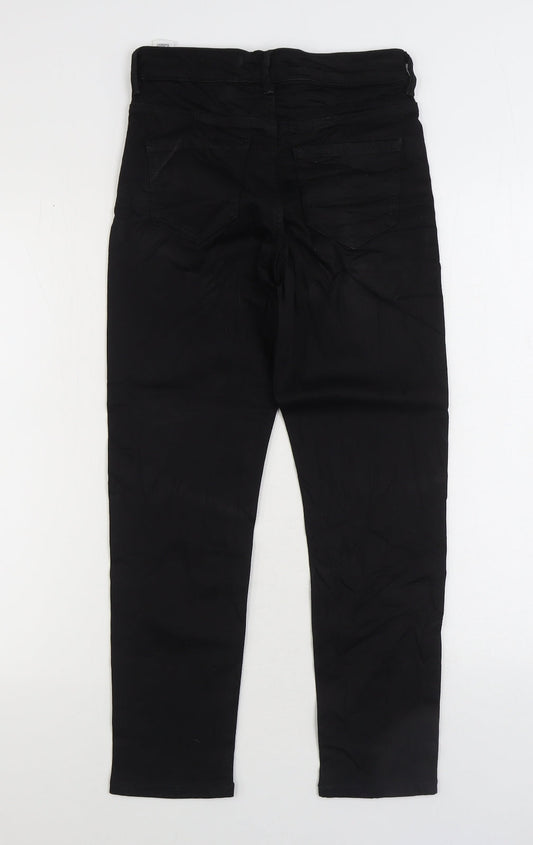 Womens UK Size 8 Marks and Spencer Regular Fit Straight Black Jeans