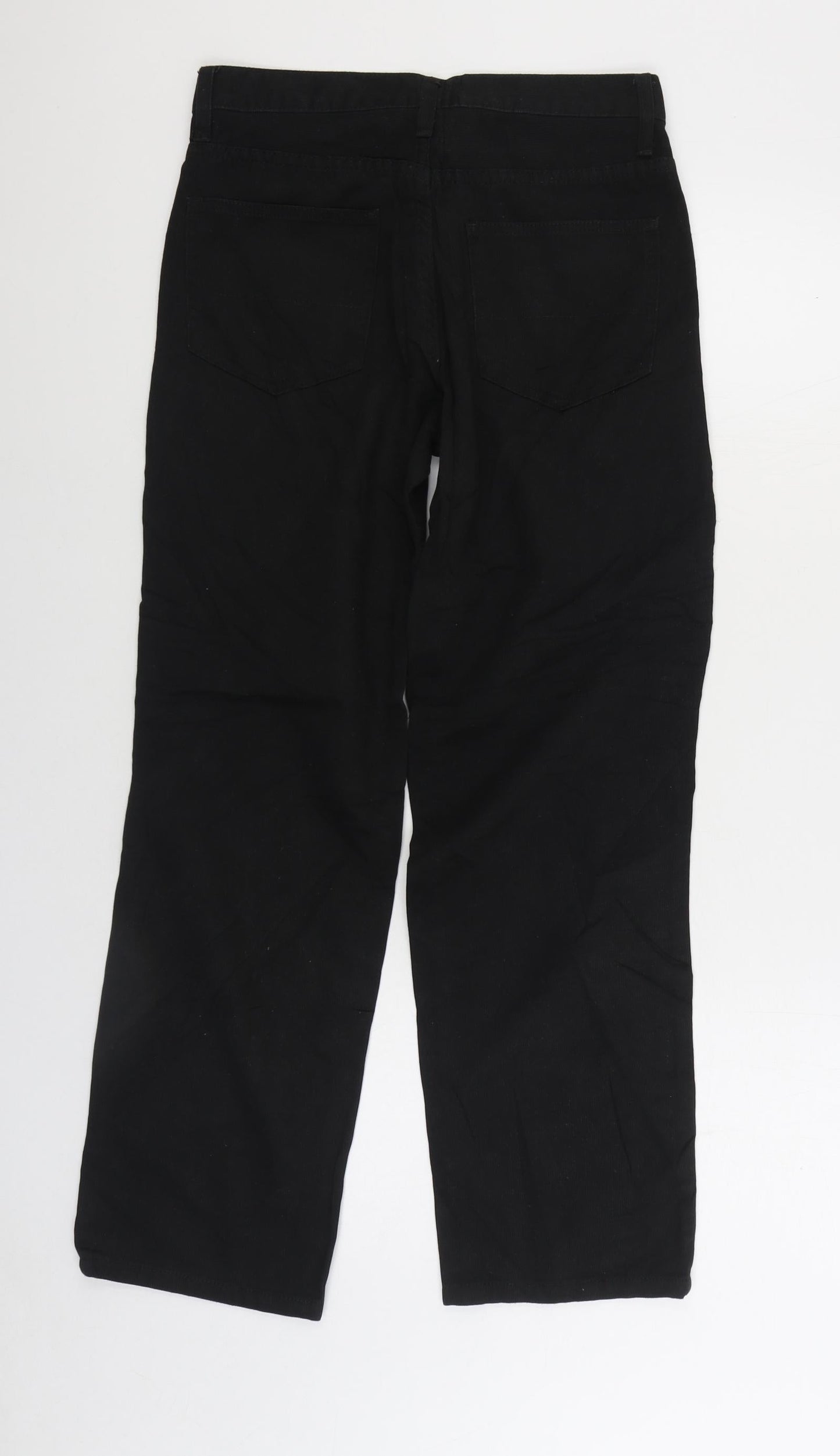 Womens UK Size 28 in Easy Regular Fit Straight Black Jeans