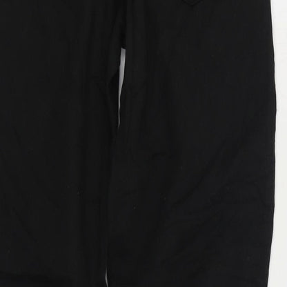 Womens UK Size 28 in Easy Regular Fit Straight Black Jeans