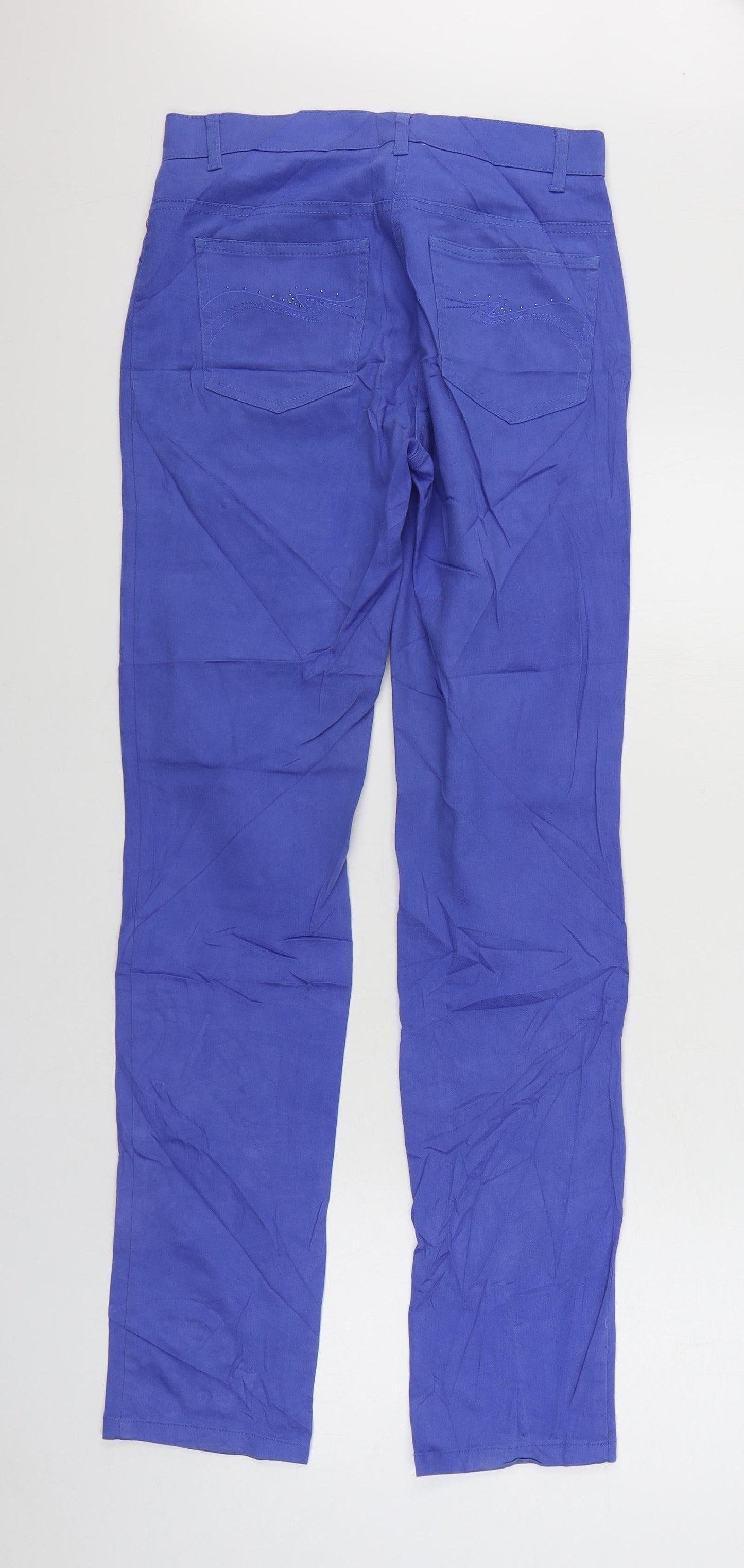 Steilmann Womens Blue Cotton Straight Jeans Size 10 L33 in Regular Zip