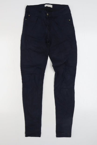MNG Womens Blue Cotton Skinny Jeans Size 6 L30 in Regular Zip