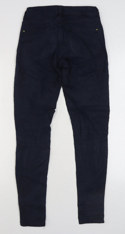 MNG Womens Blue Cotton Skinny Jeans Size 6 L30 in Regular Zip