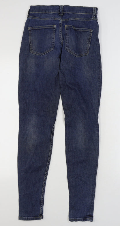 FC Jeans Womens Blue Cotton Skinny Jeans Size 8 L31 in Regular Zip