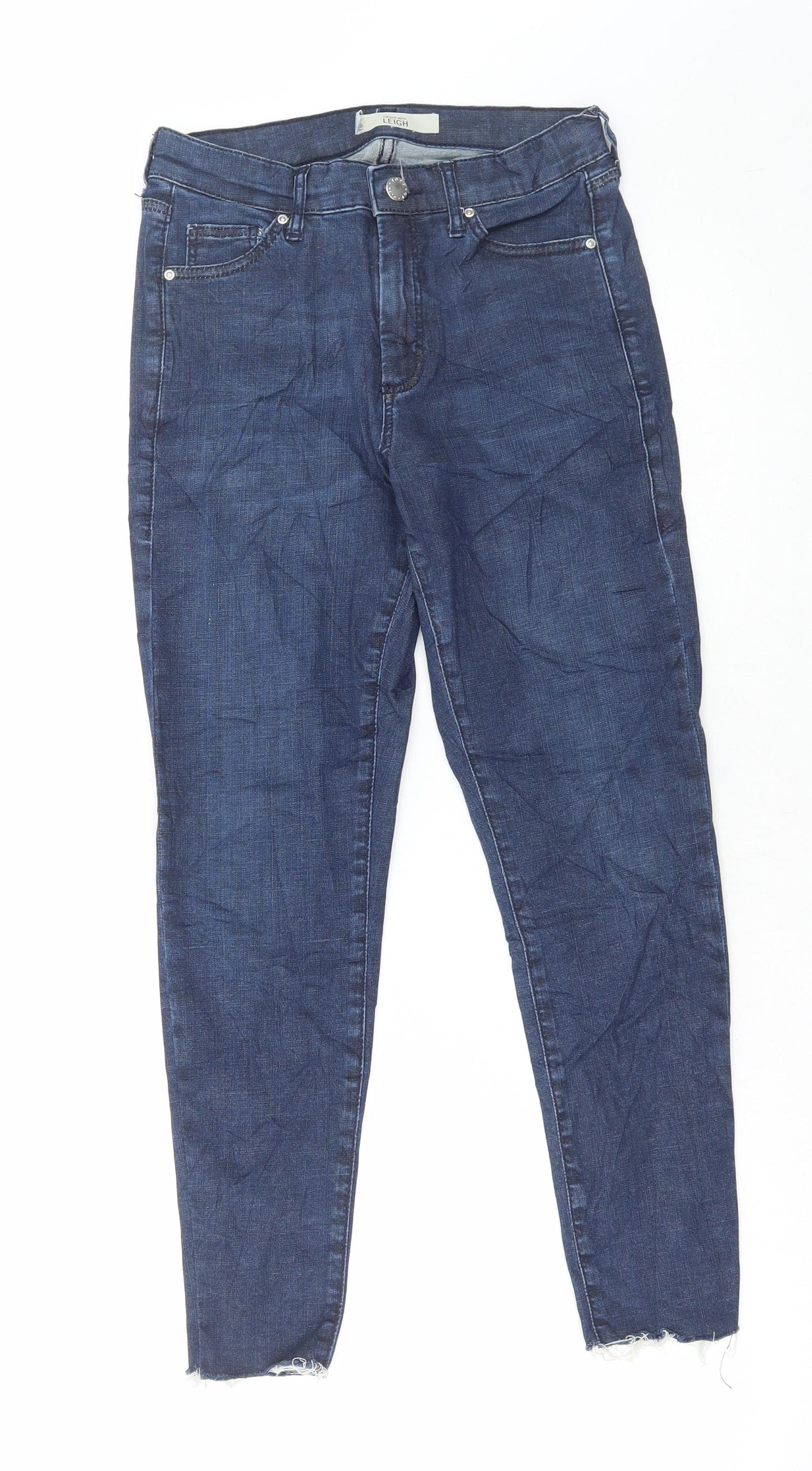 Topshop Womens Blue Cotton Skinny Jeans Size 26 in L30 in Regular Button