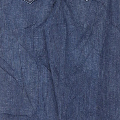 Topshop Womens Blue Cotton Skinny Jeans Size 26 in L30 in Regular Button