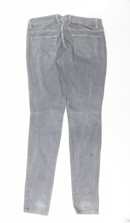 Womens UK Size 10 Preworn Regular Fit Skinny Grey Jeans