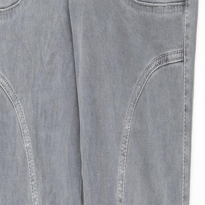 Womens UK Size 10 Preworn Regular Fit Skinny Grey Jeans