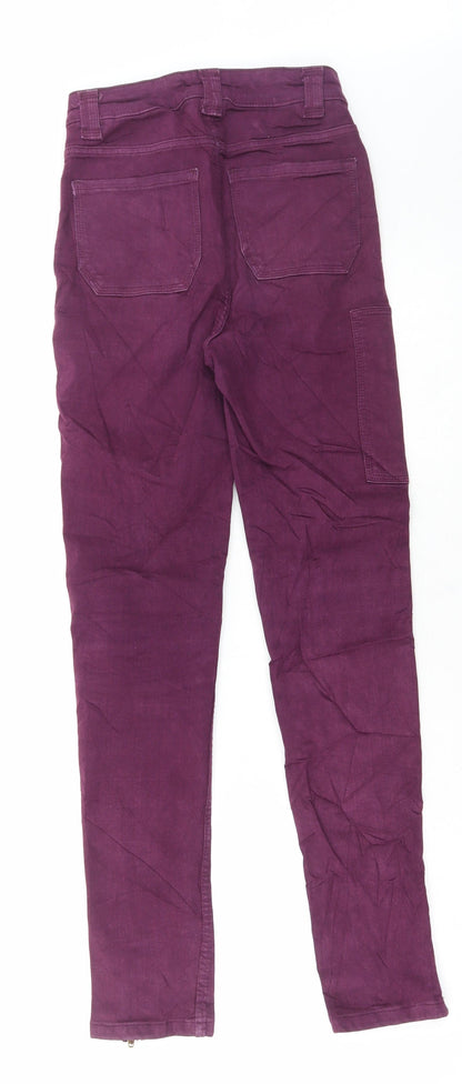 Womens UK Size 6 Marks and Spencer Regular Fit Skinny Purple Jeans