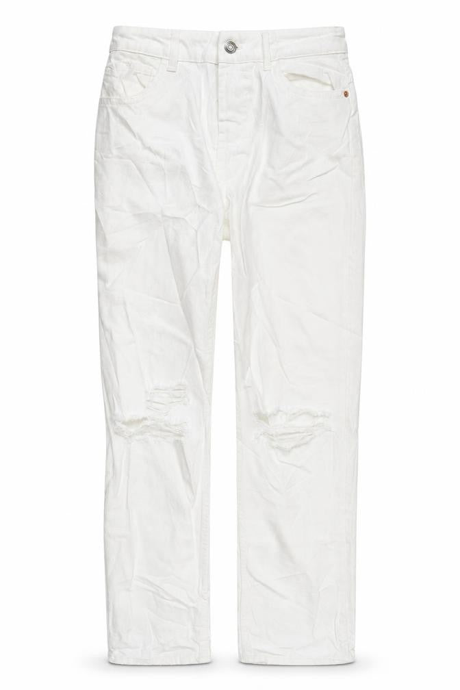 Womens UK Size 6 Zara Regular Fit Skinny White Jeans