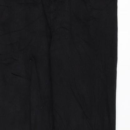 Levi's Womens Black Cotton Straight Jeans Size 31 in L29 in Regular Zip