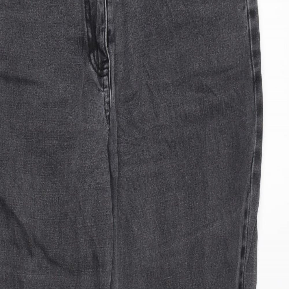 Intown Womens Grey Camel Straight Jeans Size 10 L28 in Regular Zip
