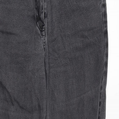 Intown Womens Grey Camel Straight Jeans Size 10 L28 in Regular Zip