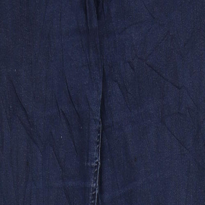 Per Una Womens Blue Cotton Skinny Jeans Size 6 L29 in Regular Zip