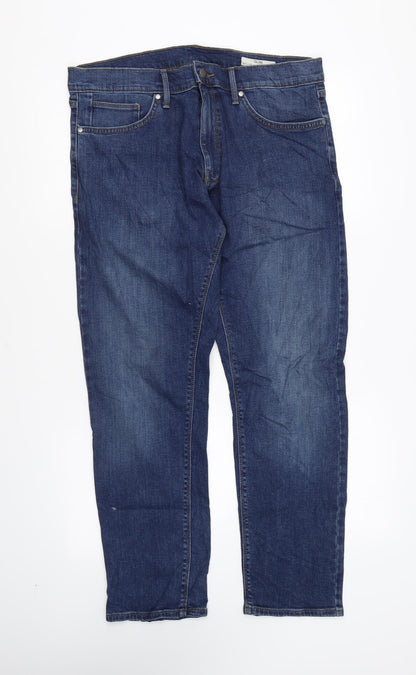 Womens UK Size 34 in Marks and Spencer Regular Fit Straight Blue Jeans