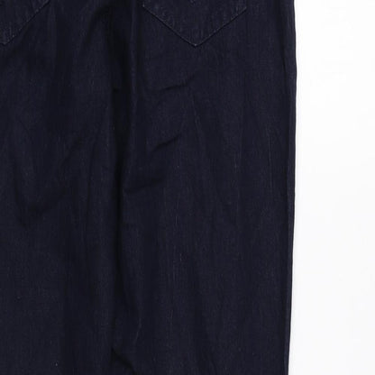 Denim & Co. Womens Blue Cotton Jegging Leggings Size 12 L28 in