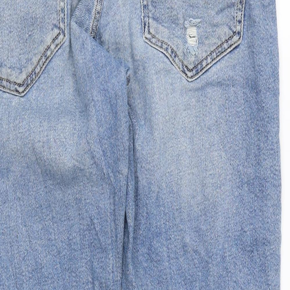 Topshop Womens Blue Cotton Mom Jeans Size 28 in L30 in Regular Zip