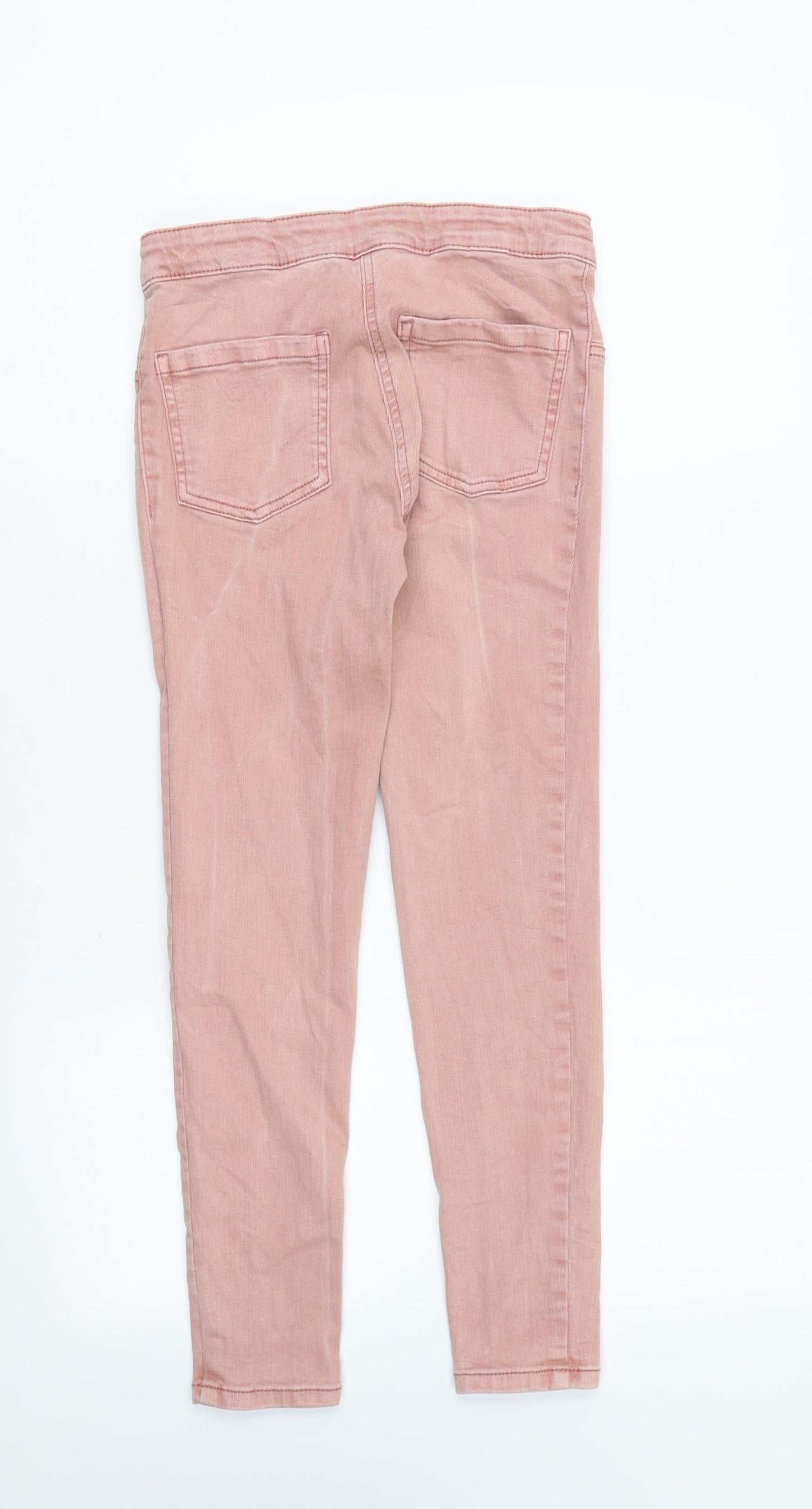 TU Girls Pink Cotton Skinny Jeans Size 10 Years Regular Zip