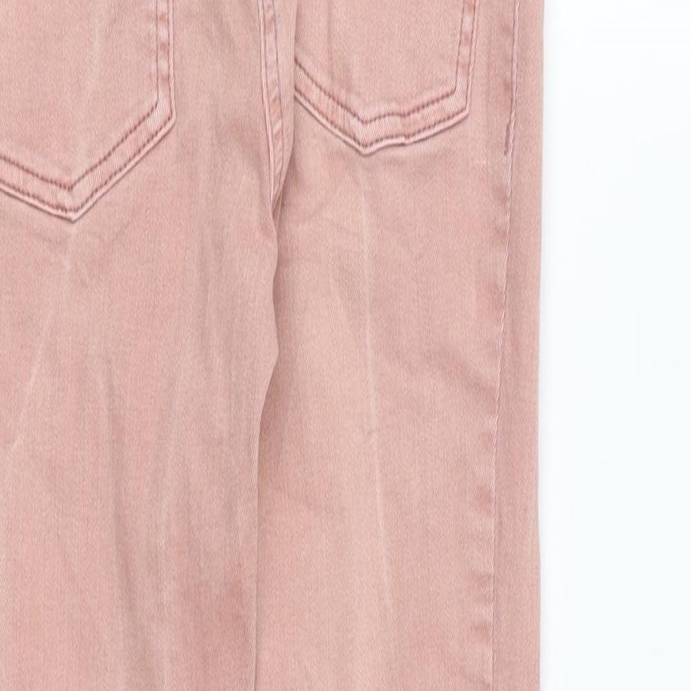 TU Girls Pink Cotton Skinny Jeans Size 10 Years Regular Zip