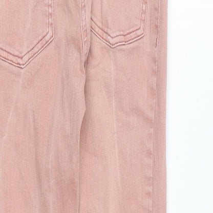 TU Girls Pink Cotton Skinny Jeans Size 10 Years Regular Zip