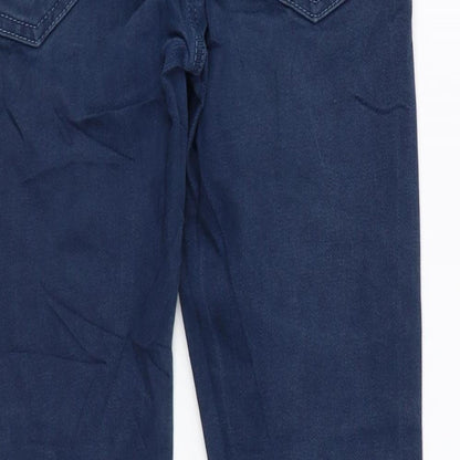 Topman Mens Blue Cotton Skinny Jeans Size 28 in L27 in Regular Zip