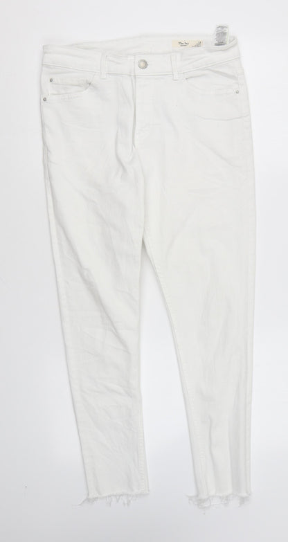 Womens UK Size 12 Marks and Spencer Regular Fit Skinny White Jeans