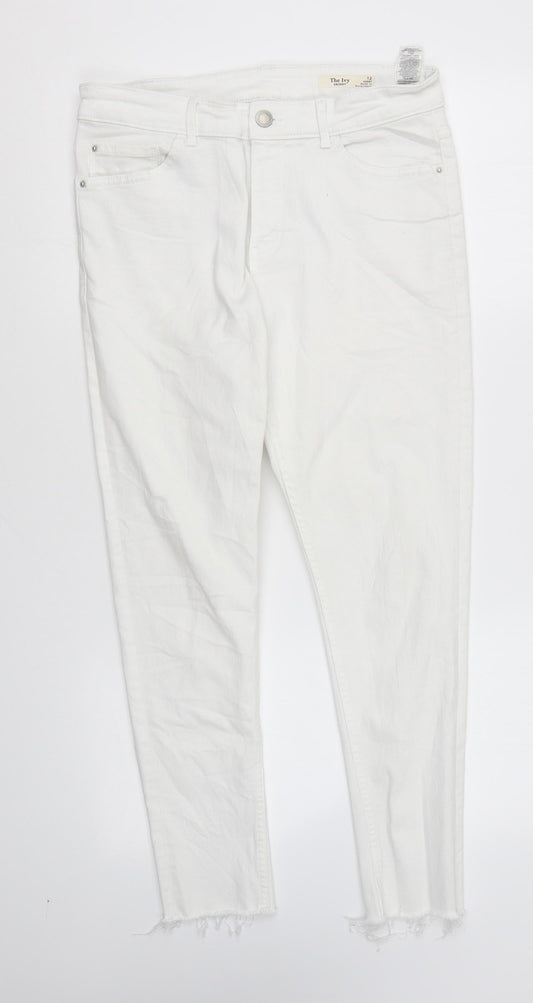 Womens UK Size 12 Marks and Spencer Regular Fit Skinny White Jeans